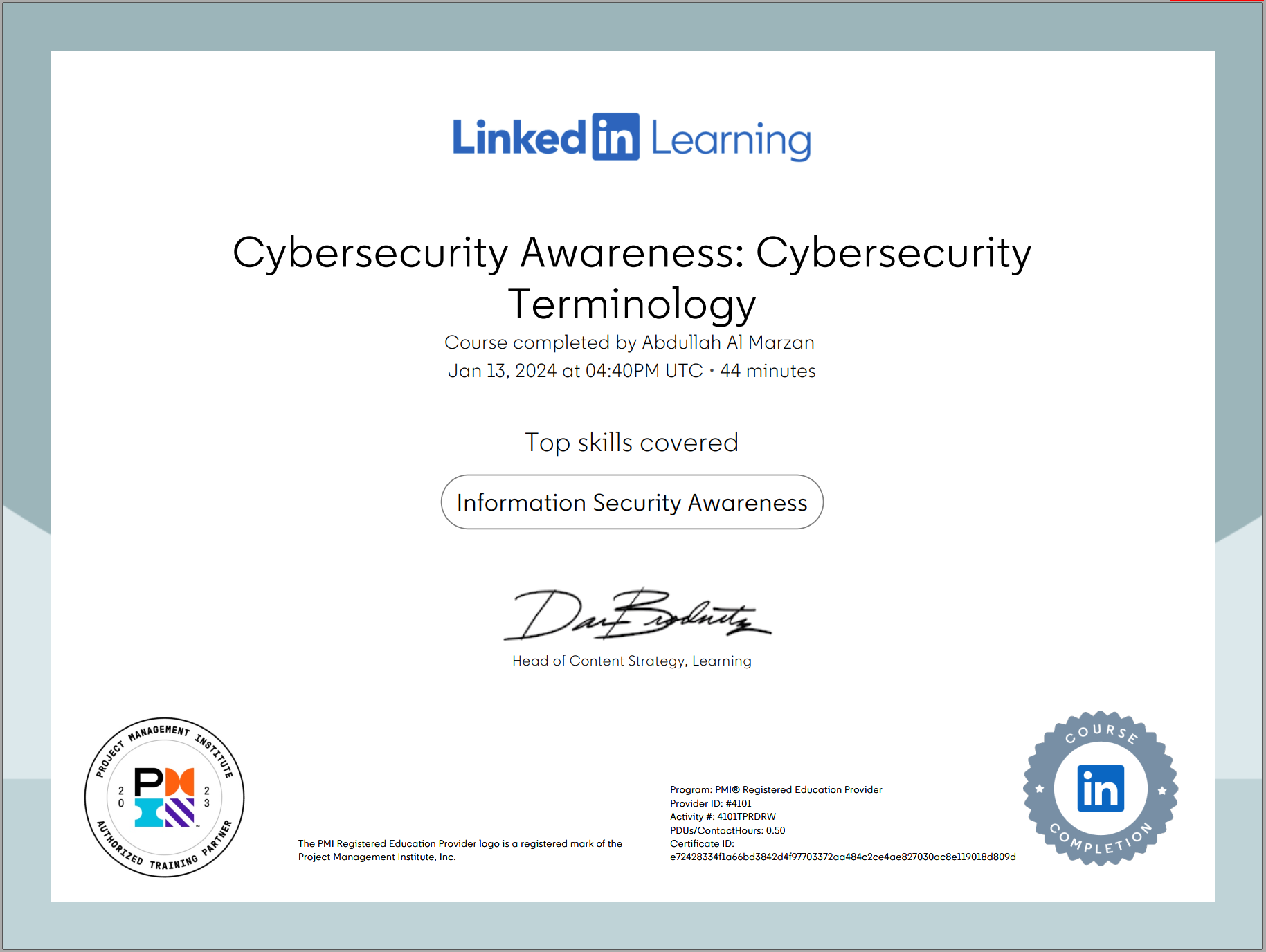 Certificate Thumbnail